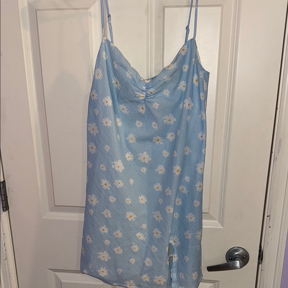 Princess Polly Light Blue Floral Mini Dress
